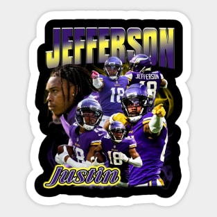 Justin Jefferson Collage Sticker